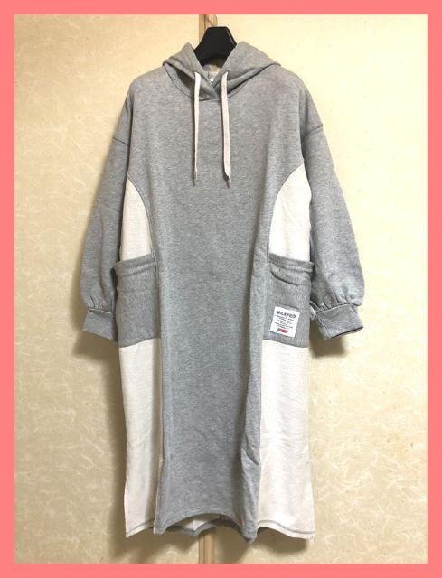 ☆ミルクフェド☆超美品レア♪完売パッチワークロングパーカーワンピ☆ < ブランド ☆ミルクフェド☆超美品レア♪完売パッチワークロングパーカーワンピ☆ < ブランドの