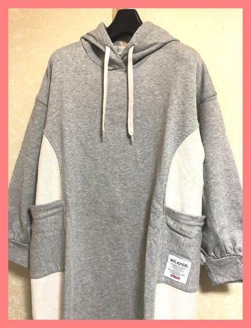 ☆ミルクフェド☆超美品レア♪完売パッチワークロングパーカーワンピ☆ < ブランド ☆ミルクフェド☆超美品レア♪完売パッチワークロングパーカーワンピ☆ < ブランドの