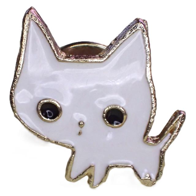 白猫 子猫 猫 シロネコ ねこ ネコ ピンバッジ バッジ ピンズ ピンブローチ ブローチ ラペルピン < 女性アクセサリー/時計  白猫 子猫 猫 シロネコ ねこ ネコ ピンバッジ バッジ ピンズ ピンブローチ ブローチ ラペルピン  < 女性アクセサリー/時計の