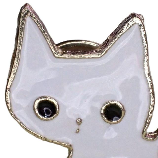 白猫 子猫 猫 シロネコ ねこ ネコ ピンバッジ バッジ ピンズ ピンブローチ ブローチ ラペルピン < 女性アクセサリー/時計  白猫 子猫 猫 シロネコ ねこ ネコ ピンバッジ バッジ ピンズ ピンブローチ ブローチ ラペルピン < 女性アクセサリー/時計の