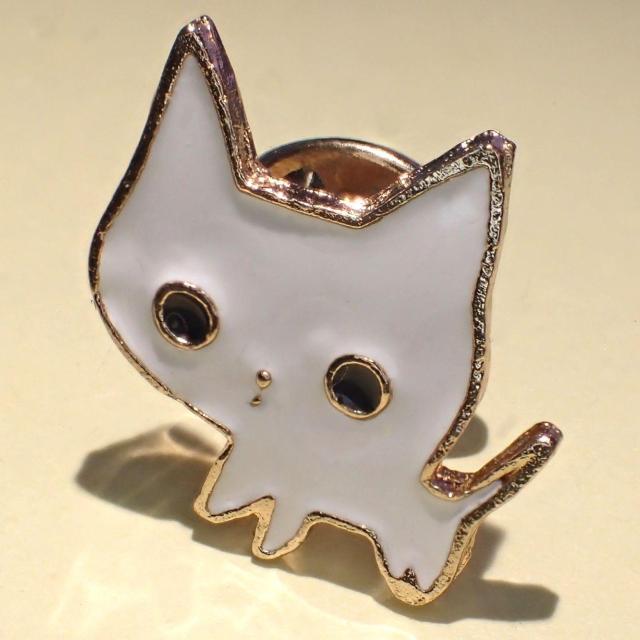 白猫 子猫 猫 シロネコ ねこ ネコ ピンバッジ バッジ ピンズ ピンブローチ ブローチ ラペルピン < 女性アクセサリー/時計  白猫 子猫 猫 シロネコ ねこ ネコ ピンバッジ バッジ ピンズ ピンブローチ ブローチ ラペルピン < 女性アクセサリー/時計の