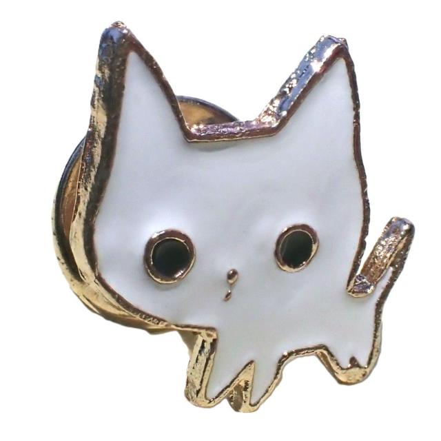 白猫 子猫 猫 シロネコ ねこ ネコ ピンバッジ バッジ ピンズ ピンブローチ ブローチ ラペルピン < 女性アクセサリー/時計  白猫 子猫 猫 シロネコ ねこ ネコ ピンバッジ バッジ ピンズ ピンブローチ ブローチ ラペルピン < 女性アクセサリー/時計の