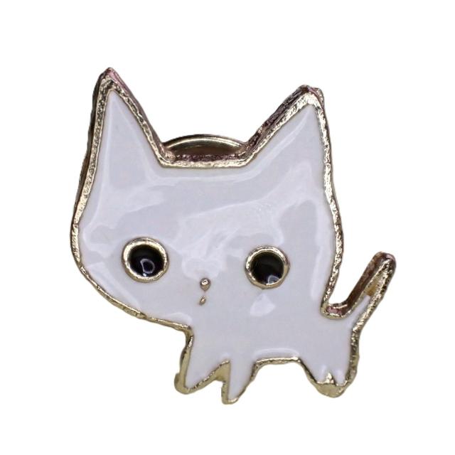 白猫 子猫 猫 シロネコ ねこ ネコ ピンバッジ バッジ ピンズ ピンブローチ ブローチ ラペルピン < 女性アクセサリー/時計  白猫 子猫 猫 シロネコ ねこ ネコ ピンバッジ バッジ ピンズ ピンブローチ ブローチ ラペルピン < 女性アクセサリー/時計の