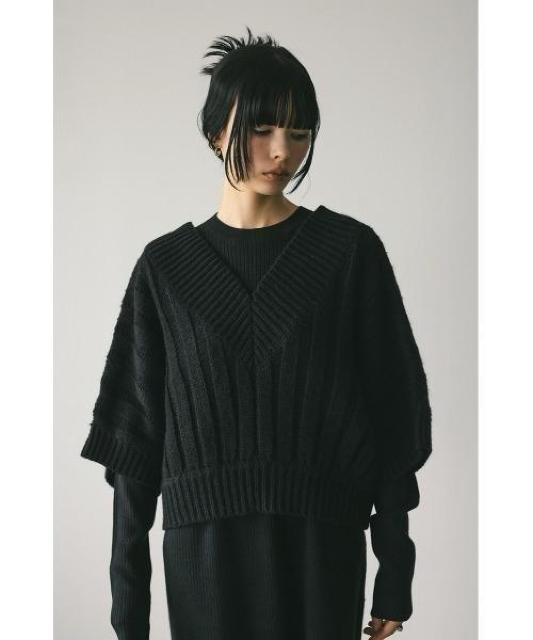 STYLEMIXER 2WAYベストセットニットワンピース < 女性ファッション STYLEMIXER 2WAYベストセットニットワンピース < 女性ファッションの