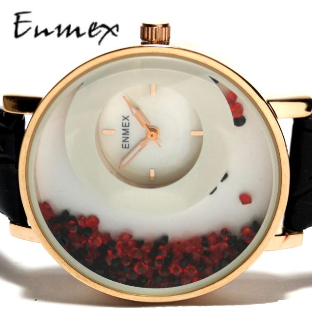 新品 未使用★ENMEX【シェル文字盤】クリスタル 大型腕時計 < 女性アクセサリー/時計  新品 未使用★ENMEX【シェル文字盤】クリスタル 大型腕時計  < 女性アクセサリー/時計の
