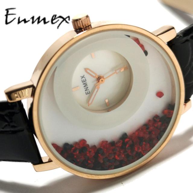 新品 未使用★ENMEX【シェル文字盤】クリスタル 大型腕時計 < 女性アクセサリー/時計  新品 未使用★ENMEX【シェル文字盤】クリスタル 大型腕時計 < 女性アクセサリー/時計の