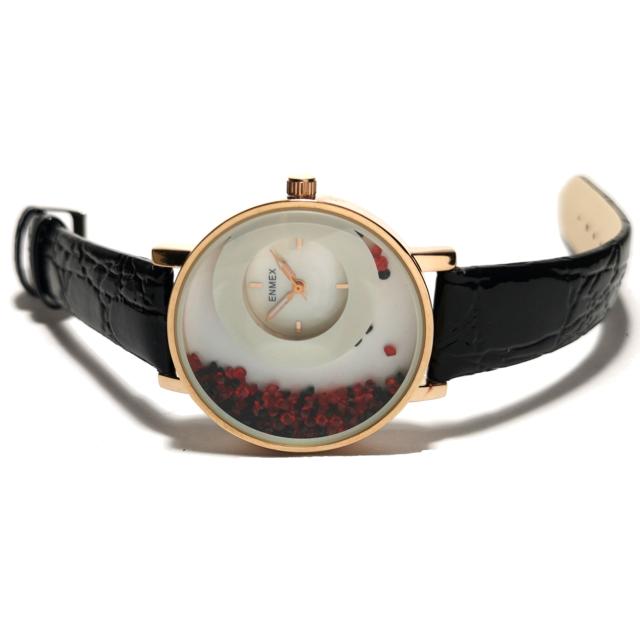 新品 未使用★ENMEX【シェル文字盤】クリスタル 大型腕時計 < 女性アクセサリー/時計  新品 未使用★ENMEX【シェル文字盤】クリスタル 大型腕時計 < 女性アクセサリー/時計の