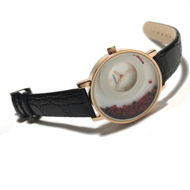 新品 未使用★ENMEX【シェル文字盤】クリスタル 大型腕時計 < 女性アクセサリー/時計  新品 未使用★ENMEX【シェル文字盤】クリスタル 大型腕時計 < 女性アクセサリー/時計の