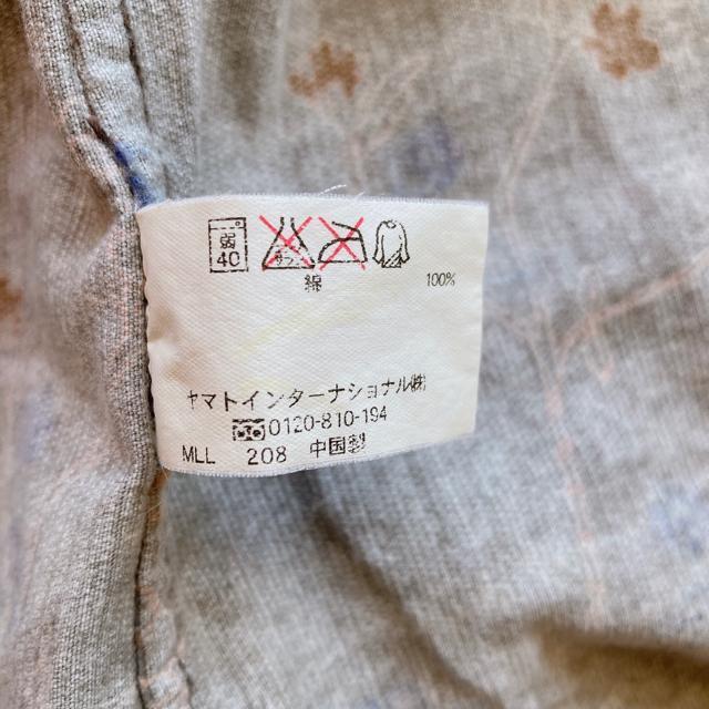 JEAN-COX 長袖 コーデュロイ 花柄 カーキー ブラウス F カジュアル N2m < 女性ファッション  JEAN-COX 長袖 コーデュロイ 花柄 カーキー ブラウス F カジュアル N2m < 女性ファッションの