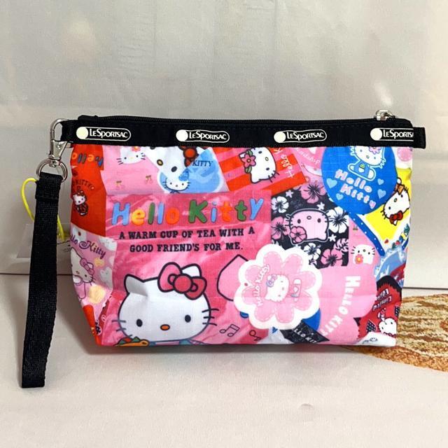 ★新品★LeSportsac レスポートサック ハローキティー ピンク  化粧ポーチ  2つ収納 ポーチ 7105 送料無料 < 女性ファッション  ★新品★LeSportsac レスポートサック ハローキティー ピンク  化粧ポーチ  2つ収納 ポーチ 7105 送料無料 < 女性ファッションの