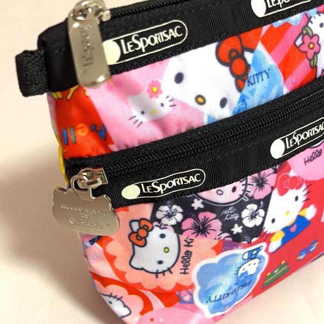 ★新品★LeSportsac レスポートサック ハローキティー ピンク  化粧ポーチ  2つ収納 ポーチ 7105 送料無料 < 女性ファッション  ★新品★LeSportsac レスポートサック ハローキティー ピンク  化粧ポーチ  2つ収納 ポーチ 7105 送料無料 < 女性ファッションの