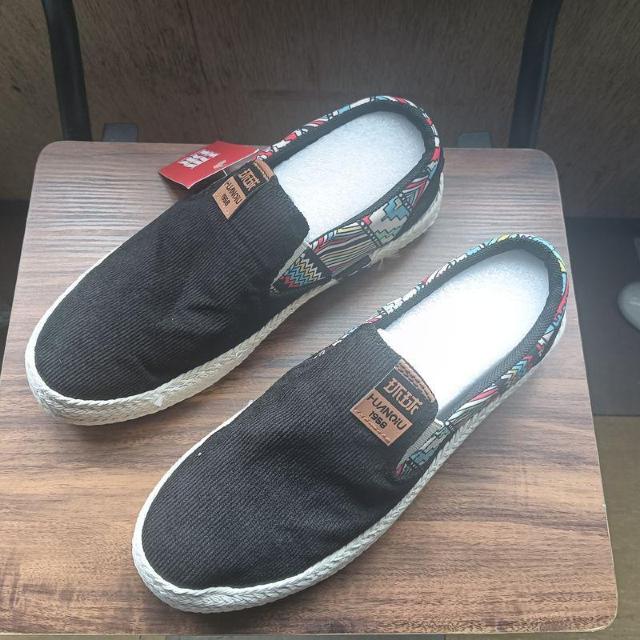 新品 25cm メンズ スリッポン ブラック シューズ 靴 男女兼用 レディース < 男性ファッション  新品 25cm メンズ スリッポン ブラック シューズ 靴 男女兼用 レディース  < 男性ファッションの