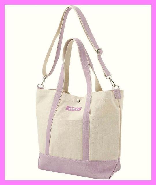 ☆ミルクフェド☆美品♪2wayキャンバスロゴビッグトートショルダーバッグ☆ < ブランド ☆ミルクフェド☆美品♪2wayキャンバスロゴビッグトートショルダーバッグ☆ < ブランドの