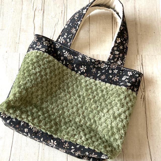 ☆ハンドメイド/ボアポケットのトートバッグA < 女性ファッション  ☆ハンドメイド/ボアポケットのトートバッグA  < 女性ファッションの