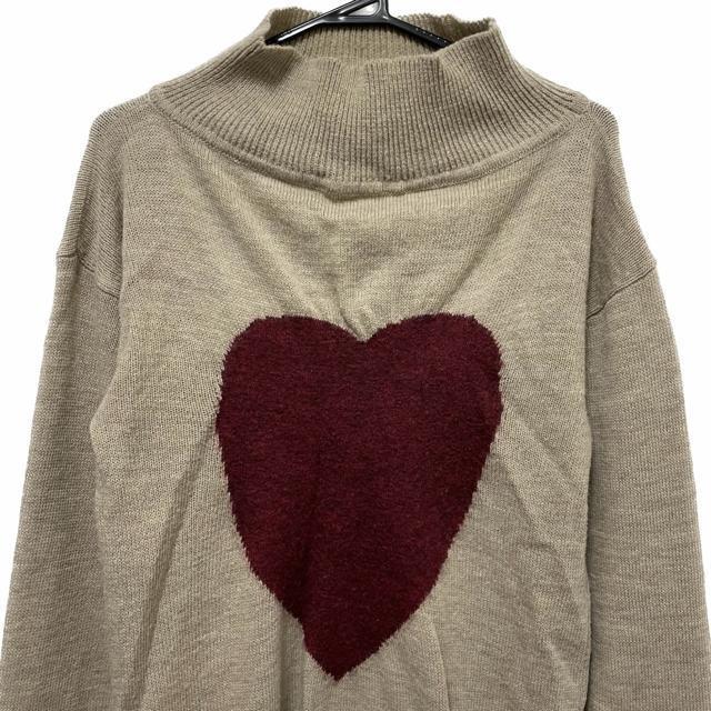 vivienne westwood ハート柄 ハイネック 長袖 ニット < 女性ファッション vivienne westwood ハート柄 ハイネック 長袖 ニット < 女性ファッションの