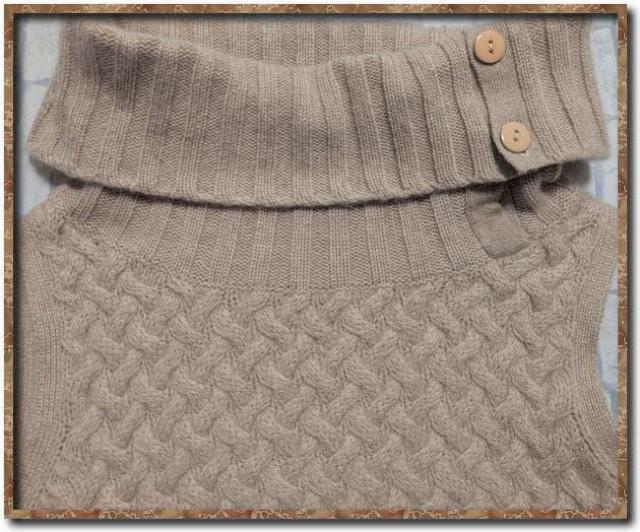 カシミヤ100%ノースリーブタートルニット 薄茶 < 女性ファッション カシミヤ100%ノースリーブタートルニット 薄茶 < 女性ファッションの