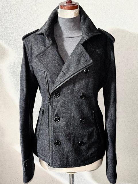 semantic design セマンティックデザイン ライダース 風 ウール 起毛 ピーコート y2k ロック ビジュアル V系 < 男性ファッション semantic design セマンティックデザイン ライダース 風 ウール 起毛 ピーコート y2k ロック ビジュアル V系 < 男性ファッションの