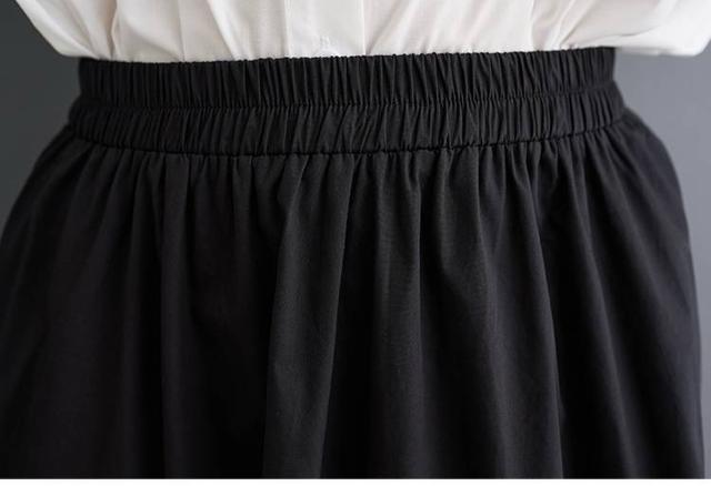 バルーン ロング丈 フレア ドット柄 切り替え スカート ブラック 大きいサイズ < 女性ファッション バルーン ロング丈 フレア ドット柄 切り替え スカート ブラック 大きいサイズ < 女性ファッションの