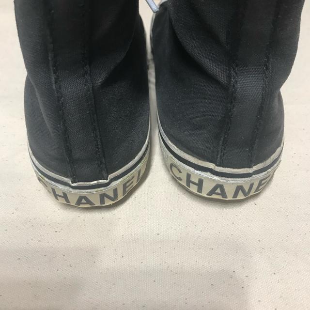 正規品 ヴィンテージ シャネル スニーカー 黒/白38 約24cm < ブランド 正規品 ヴィンテージ シャネル スニーカー 黒/白38 約24cm < ブランドの