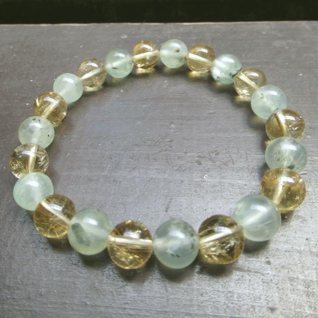 シトリンxプレナイトブレスレット < 男性アクセサリー/時計 シトリンxプレナイトブレスレット < 男性アクセサリー/時計の