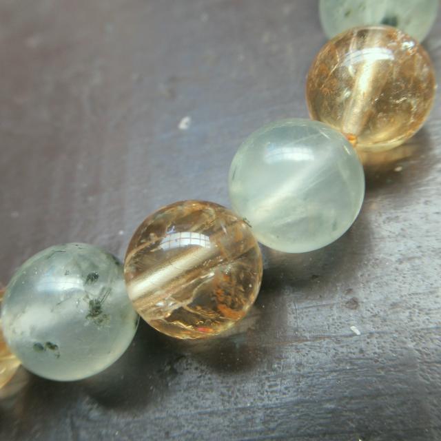 シトリンxプレナイトブレスレット < 男性アクセサリー/時計 シトリンxプレナイトブレスレット < 男性アクセサリー/時計の