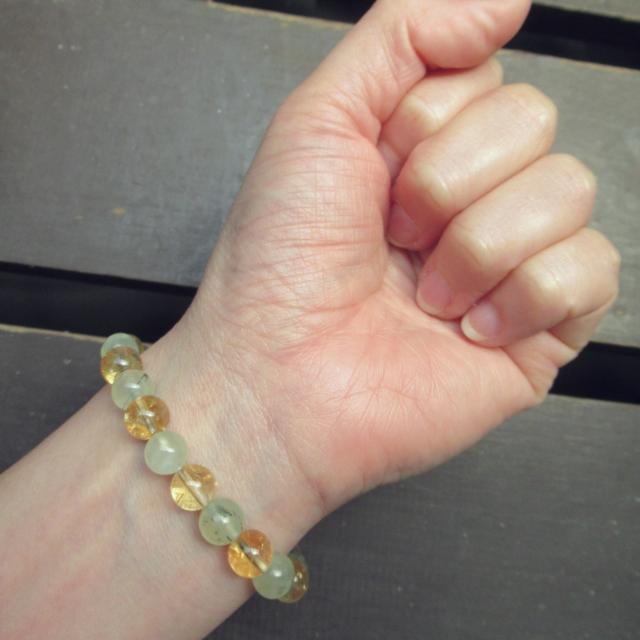 シトリンxプレナイトブレスレット < 男性アクセサリー/時計 シトリンxプレナイトブレスレット < 男性アクセサリー/時計の