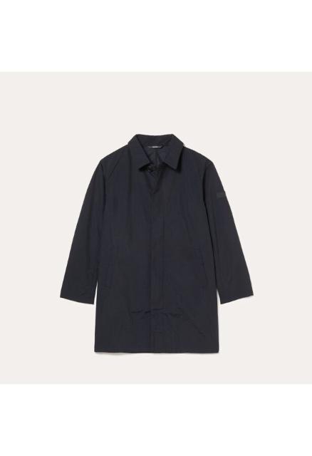 新品 AIGLE エーグル 撥水 比翼ステンカラーコート L 黒 薄手 < ブランド 新品 AIGLE エーグル 撥水 比翼ステンカラーコート L 黒 薄手 < ブランドの