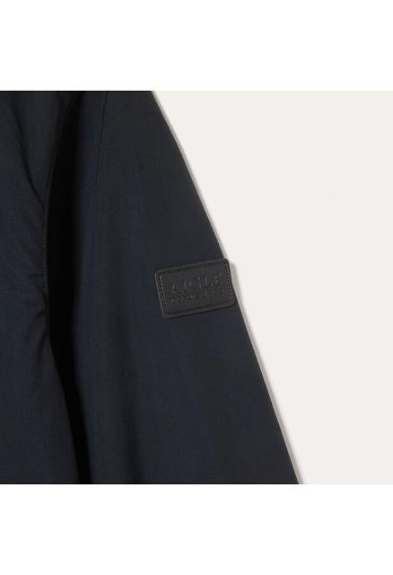 新品 AIGLE エーグル 撥水 比翼ステンカラーコート L 黒 薄手 < ブランド 新品 AIGLE エーグル 撥水 比翼ステンカラーコート L 黒 薄手 < ブランドの