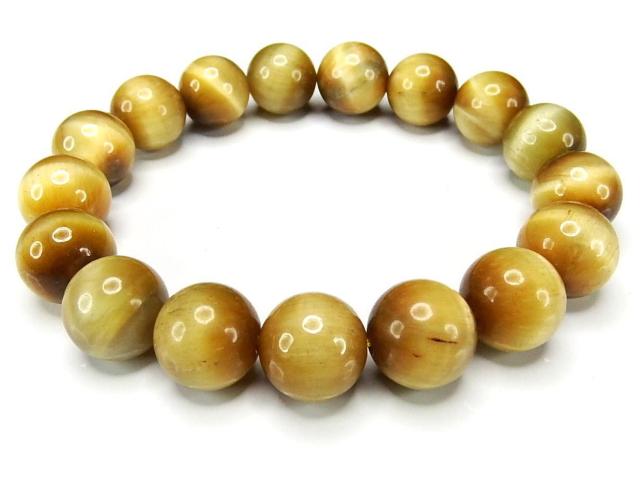 AA+天然石ミルキーイエロータイガーアイ約12mm数珠ブレスレット < 男性アクセサリー/時計  AA+天然石ミルキーイエロータイガーアイ約12mm数珠ブレスレット  < 男性アクセサリー/時計の