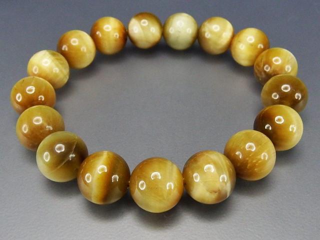AA+天然石ミルキーイエロータイガーアイ約12mm数珠ブレスレット < 男性アクセサリー/時計  AA+天然石ミルキーイエロータイガーアイ約12mm数珠ブレスレット < 男性アクセサリー/時計の