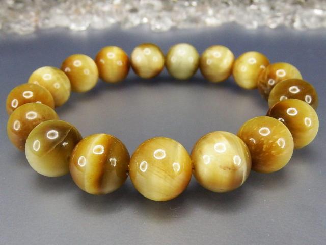 AA+天然石ミルキーイエロータイガーアイ約12mm数珠ブレスレット < 男性アクセサリー/時計  AA+天然石ミルキーイエロータイガーアイ約12mm数珠ブレスレット < 男性アクセサリー/時計の