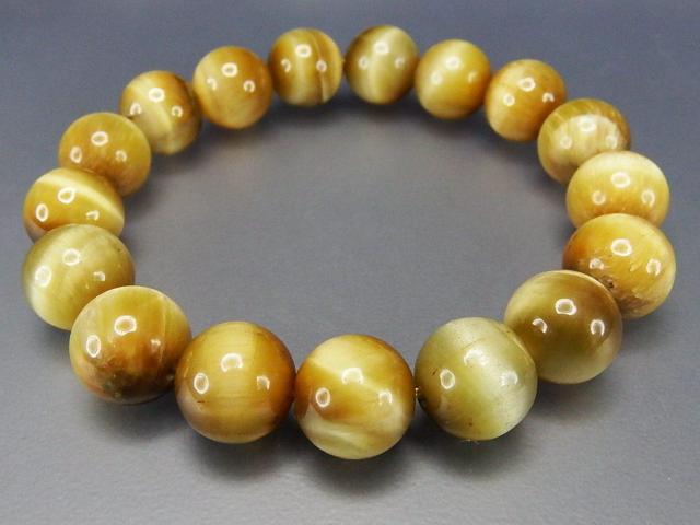 AA+天然石ミルキーイエロータイガーアイ約12mm数珠ブレスレット < 男性アクセサリー/時計  AA+天然石ミルキーイエロータイガーアイ約12mm数珠ブレスレット < 男性アクセサリー/時計の