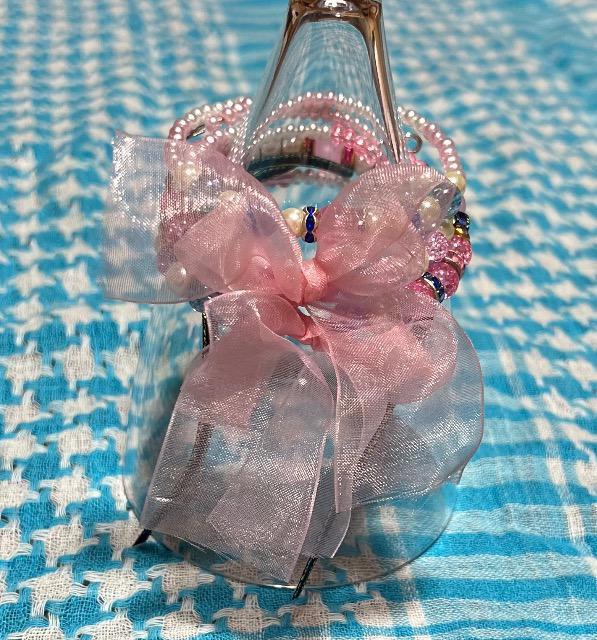 ブルー ピンク キラキラ 2連ブレスレット 未使用 < 男性アクセサリー/時計  ブルー ピンク キラキラ 2連ブレスレット 未使用 < 男性アクセサリー/時計の