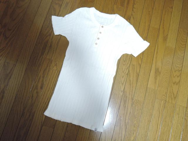 VISVIM ヘンリーネック Tシャツ 1 白系 ストライプ Tee カットソー ヴィズヴィム < ブランド VISVIM ヘンリーネック Tシャツ 1 白系 ストライプ Tee カットソー ヴィズヴィム < ブランドの