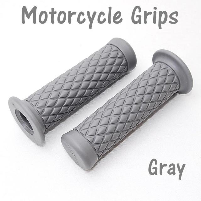 ダイヤ柄 ラバーハンドルグリップ グレー 非貫通式 22.2径用 汎用 バイク ラバーグリップ カスタム ハンドル グリップ 灰 < 自動車/バイク ダイヤ柄 ラバーハンドルグリップ グレー 非貫通式 22.2径用 汎用 バイク ラバーグリップ カスタム ハンドル グリップ 灰 < 自動車/バイク