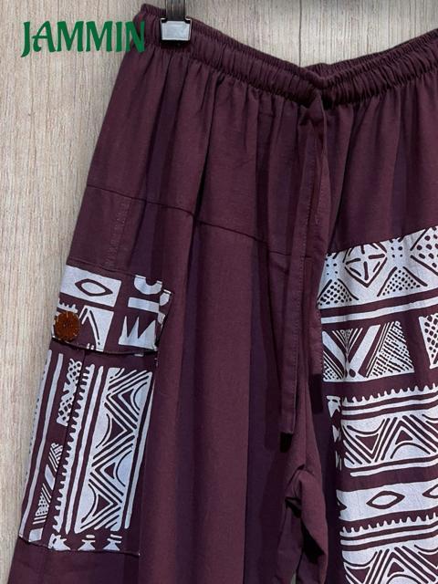 アジアン柄入りゆるめパンツ アジアン 男女兼用 エスニック ヒッピー 個性派 < 男性ファッション アジアン柄入りゆるめパンツ アジアン 男女兼用 エスニック ヒッピー 個性派 < 男性ファッションの