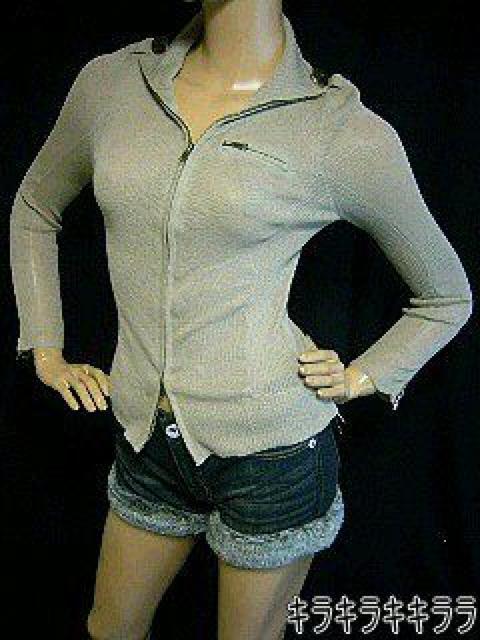 【BOOP】《New》wジッパー*美ライン★無地TOPS<ベージュ> < 女性ファッション 【BOOP】《New》wジッパー*美ライン★無地TOPS<ベージュ> < 女性ファッションの