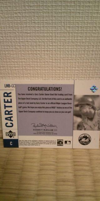 2001 GARY CARTER バット カード < トレーディングカード  2001 GARY CARTER バット カード < トレーディングカードの