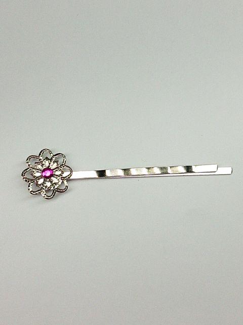 silverお花透かしアメジストストーンヘアピン☆ < 女性アクセサリー/時計  silverお花透かしアメジストストーンヘアピン☆  < 女性アクセサリー/時計の