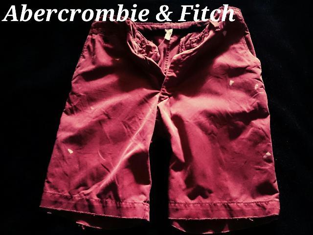 【Abercrombie & Fitch】アバクロ Vintage Paint デストロイチノショーツ 32/Burgandy < ブランド 【Abercrombie & Fitch】アバクロ Vintage Paint デストロイチノショーツ 32/Burgandy < ブランドの