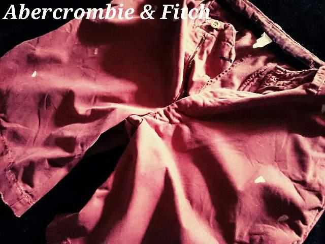 【Abercrombie & Fitch】アバクロ Vintage Paint デストロイチノショーツ 32/Burgandy < ブランド 【Abercrombie & Fitch】アバクロ Vintage Paint デストロイチノショーツ 32/Burgandy < ブランドの