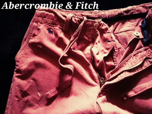 【Abercrombie & Fitch】アバクロ Vintage Paint デストロイチノショーツ 32/Burgandy < ブランド 【Abercrombie & Fitch】アバクロ Vintage Paint デストロイチノショーツ 32/Burgandy < ブランドの
