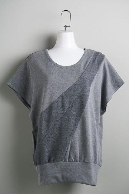 gem closet 厚手 切替トップス F フリーサイズ グレー < 女性ファッション  gem closet 厚手 切替トップス F フリーサイズ グレー  < 女性ファッションの