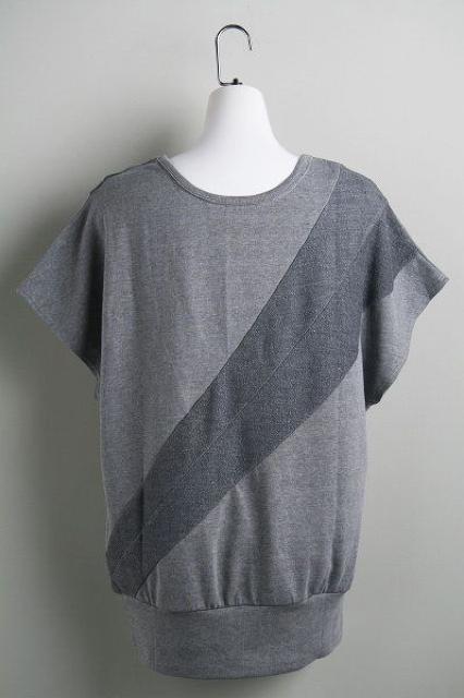 gem closet 厚手 切替トップス F フリーサイズ グレー < 女性ファッション  gem closet 厚手 切替トップス F フリーサイズ グレー < 女性ファッションの