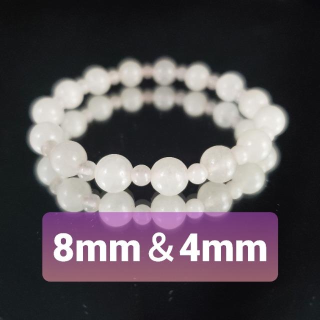 ★天然石★ローズクォーツブレスレット★手首約15.5p★ < 女性アクセサリー/時計 ★天然石★ローズクォーツブレスレット★手首約15.5p★ < 女性アクセサリー/時計の