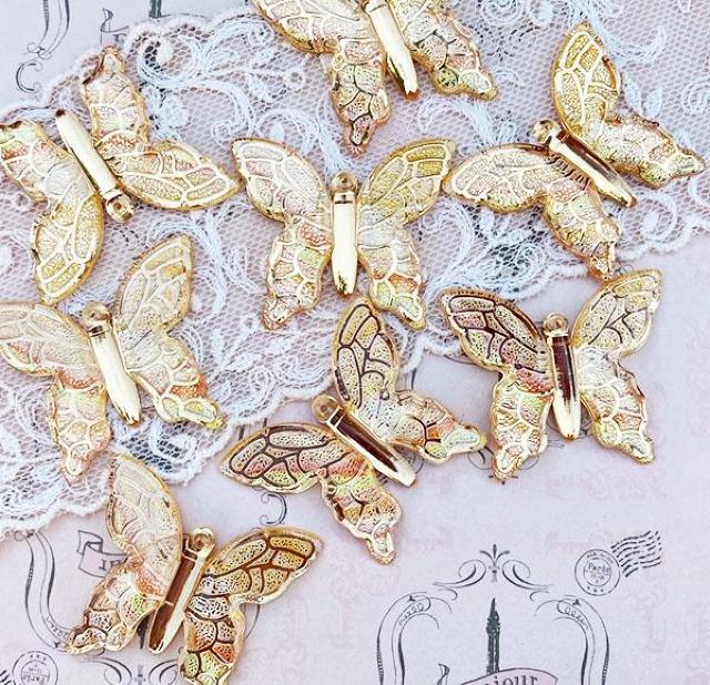 錦蝶のアクリルチャーム4個金茶 < ペット/手芸/園芸  錦蝶のアクリルチャーム4個金茶 < ペット/手芸/園芸の