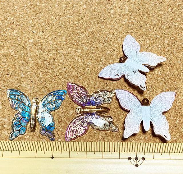 錦蝶のアクリルチャーム4個金茶 < ペット/手芸/園芸  錦蝶のアクリルチャーム4個金茶 < ペット/手芸/園芸の