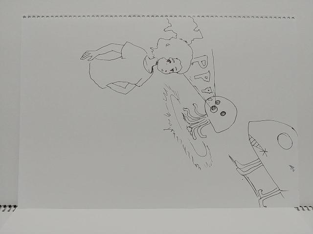 オリジナルイラスト 手描きイラスト 走 ハンドメイド 原画 絵 モノクロ 白黒 アナログ アート 自作 インテリア < アニメ/コミック/キャラクター  オリジナルイラスト 手描きイラスト 走 ハンドメイド 原画 絵 モノクロ 白黒 アナログ アート 自作 インテリア < アニメ/コミック/キャラクターの