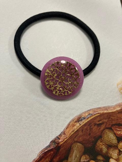 ハンドメイド レジン ヘアゴム2点セット ピンク系とブラウン系 < 女性ファッション ハンドメイド レジン ヘアゴム2点セット ピンク系とブラウン系 < 女性ファッションの