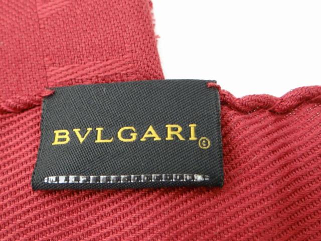 BVLGARI ブルガリ ロゴマニア シルク×ウール ストール ショール レッド<USED>【送料無料】 < ブランド BVLGARI ブルガリ ロゴマニア シルク×ウール ストール ショール レッド<USED>【送料無料】 < ブランドの